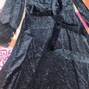 Black shimmer A-line Dress