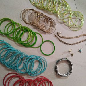 Set Of Bangles And Other Items