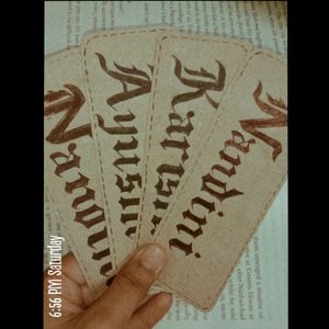 Customizable Handmade Name Calligraphy Bookmarks