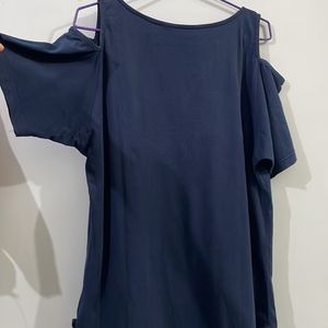 Cold Shoulder Blue T-shirt Women’s