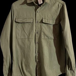 Vintage Olive Green Full Sleeve Shirt