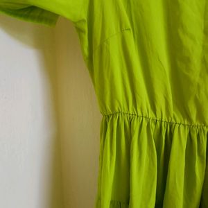 PlusS Green Solid A-line Dress.