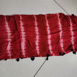 RED SOFT STOLE WITH HANGINGS