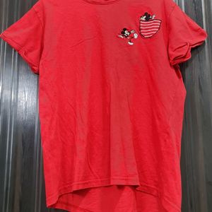 Red Colour  T Shirt