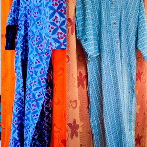 (Combo) 2 Molmol Cotton Kurtis 46 & 50 Size