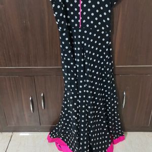 Beautiful Polka Dot Gown In Soft And Light Weight