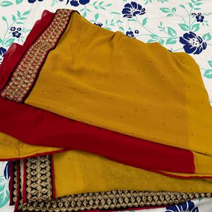 Mustard Color Saree