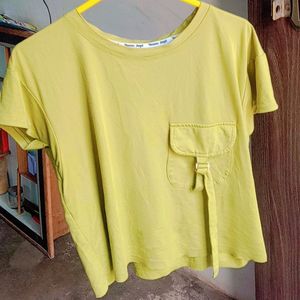 Lime green crop Top