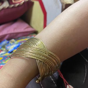 Dual Design Golden Bracelet