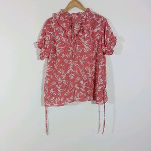 Pink Printed Casual Top (Women)