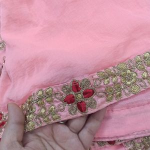 Pink Suit And Dupatta