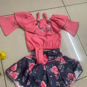 Girls Skirt And Top Set