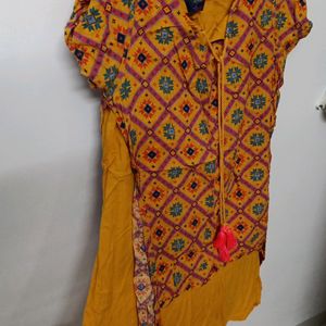 Flaired Multicolour Plazzo, With Tunic Top