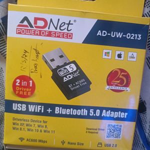USB WiFi 5g + Blutooth5.0 Adapter New
