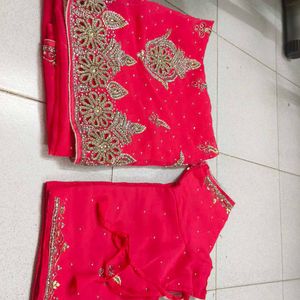 So Nice Pink Colour Saree