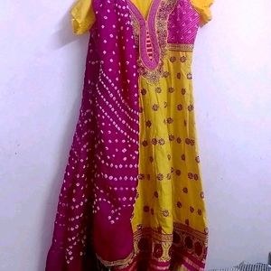 Long Cotton Kurthi With Duppatta