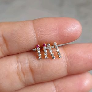 Beautiful New 3 Pairs Studs