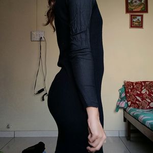 Black Skinny Sweater Dress