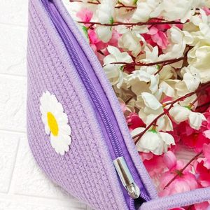 Cutest lavender Jute Sling Bag