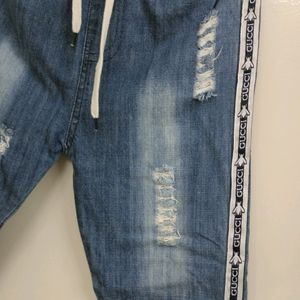 Baggy Fit Denim Jeans, Ripped Stylish