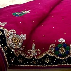 Festival Or Wedding Wear Designer Work Sari Stud