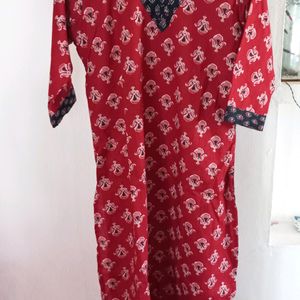 Cotton Kurti With Hand Work