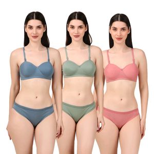 Women's Padded Lingerie Set Pack Of 3