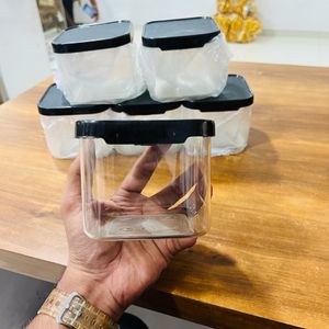 Pack Of 6 Containers Air Tight Brand New