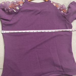 Lilac Organza Sleeve Top