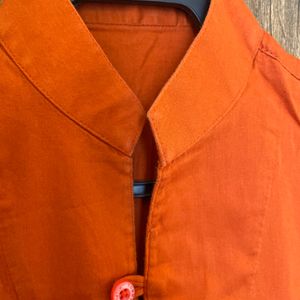 Orange Colour Kurta For Boy