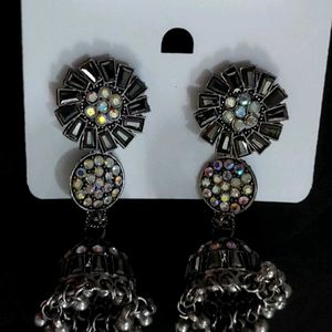 Mystory MIRROR WORK EARRINGS Beads Alloy Earring