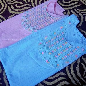 Woman Fancy Round Neck Kurti