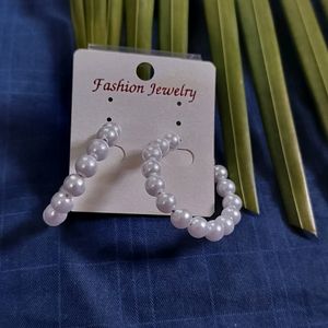 White Pearl Earrings