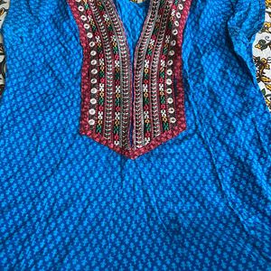 Used Gujrati Cotton Anarkali Kurti