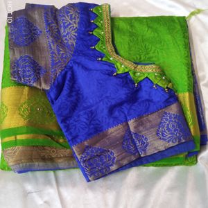 One Day  Offer 💥💥Silk Saree With Blouse