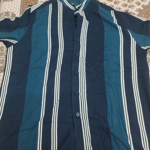 Blue Silk Shirt