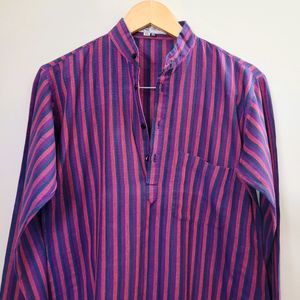 Khadi Hand Woven Striped Kurta