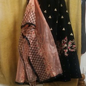 Black Velvet Lehenga