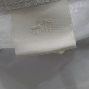 H&M Brand White Color Top ( Women's )