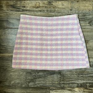 Zara - Gingham Mini Skirt