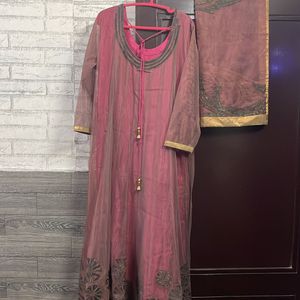 Designer Anarkali With Net And Patch Work Duppata