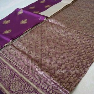 Banarsi Art Silk Saree 💜💜