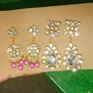 Hand Made Kundan Earrings