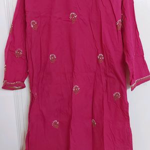 Hand Embroidered Chikan Kurti