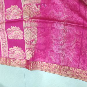 Pink Colored Beautiful Saree 💕