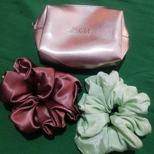 Makeup Pouch, Scrunchies