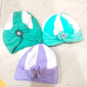 Woollen Cap Combo For Born Baby