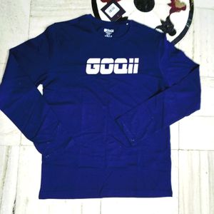 Dark Blue Long Sleeves "GoQii" Branded T-shirt 💙