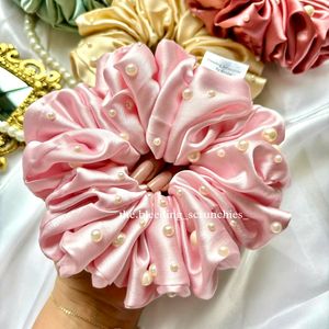 Pearly XXL Satin Scrunchies