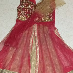 ♥️✨ Red and golden lehenga for girls age 10 to 12